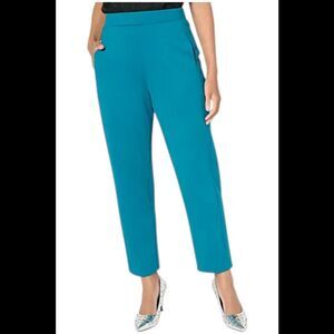 by Stacy London Women's Ponte Lantern Pant Teal - Regular